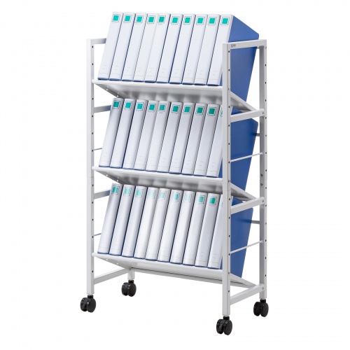 ファイルワゴン（3段・PCワゴン・PCラック・斜め・高耐荷重