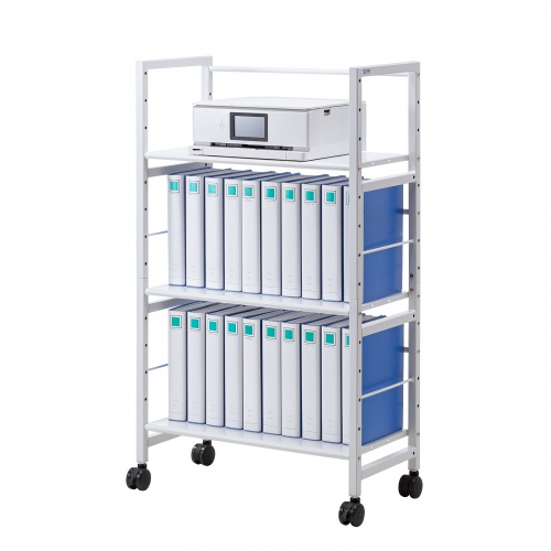 ファイルワゴン（3段・PCワゴン・PCラック・斜め・高耐荷重