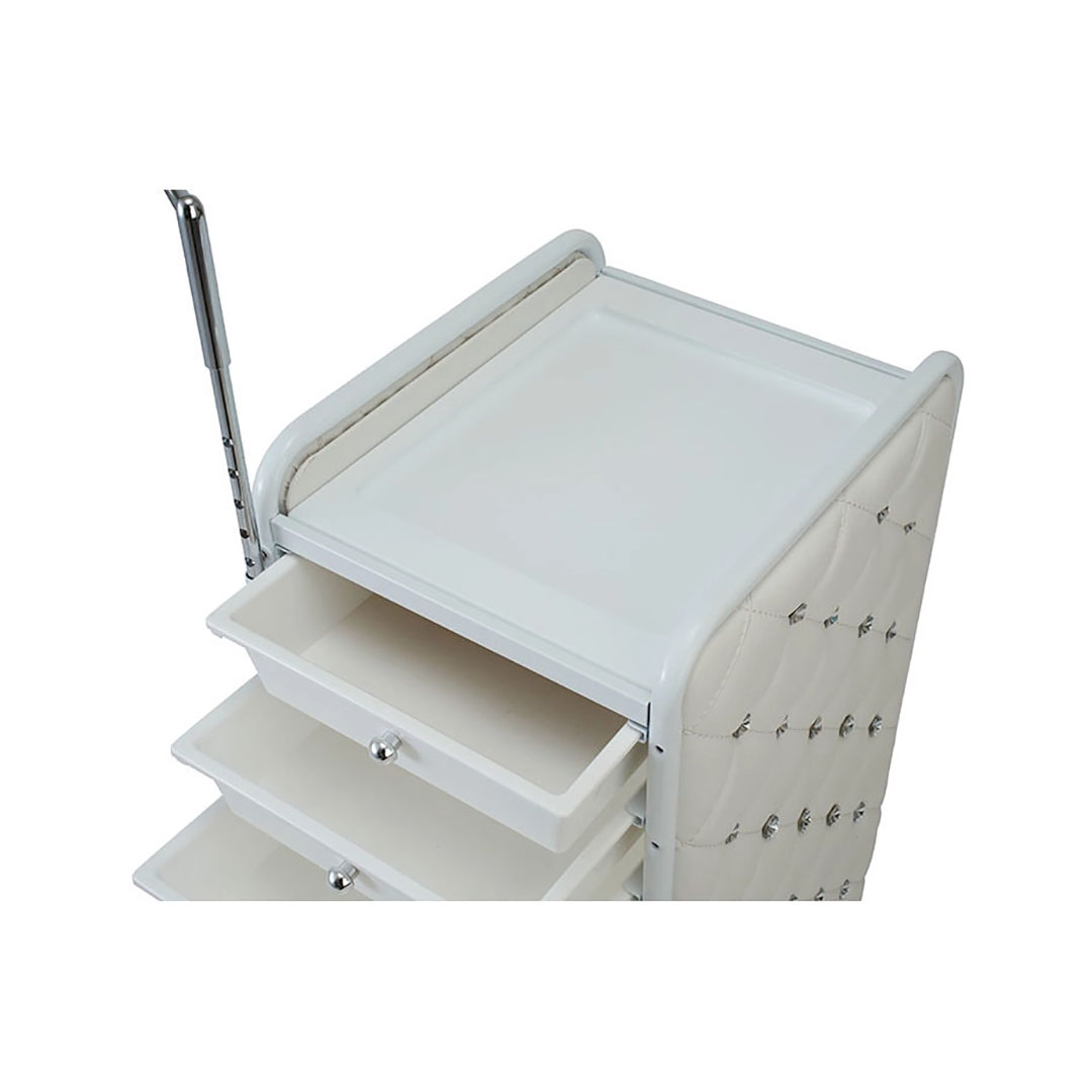 EYELASH GARAGE】キルティングワゴン(ホワイト)｜まつげエクステ商材の松風