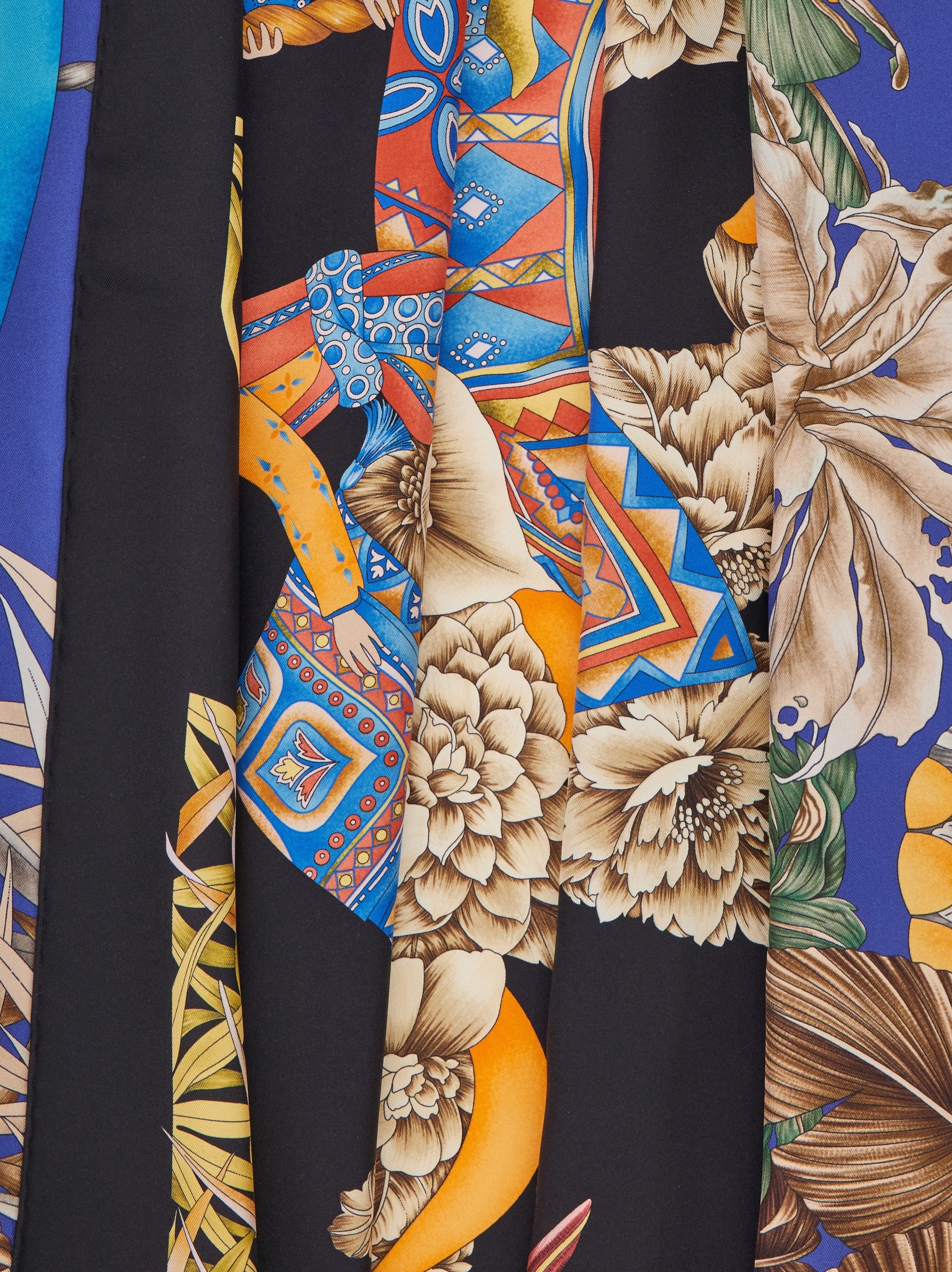 India print silk double face scarf - Women | Ferragamo