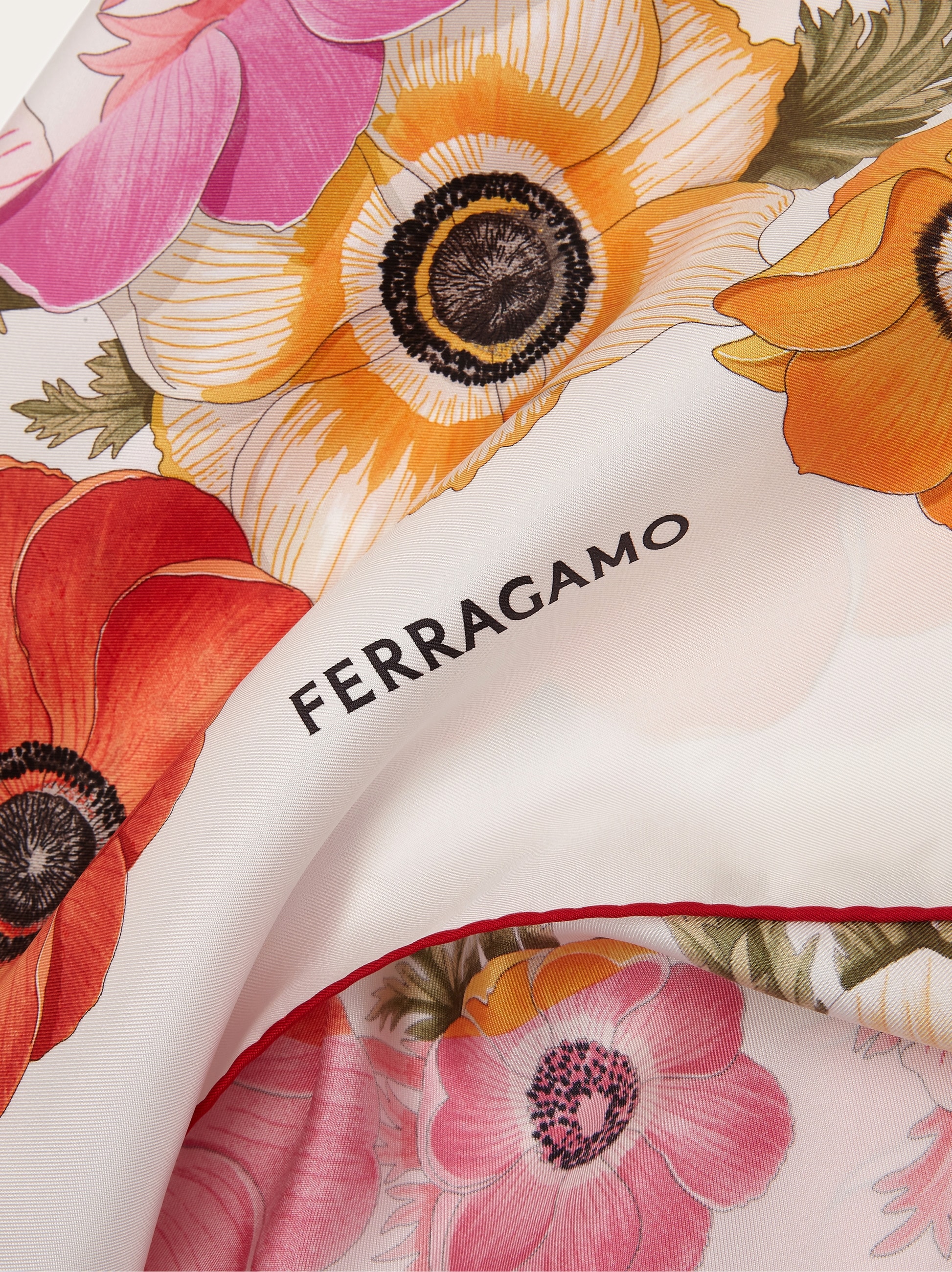 Anemone print silk foulard - Women | Ferragamo