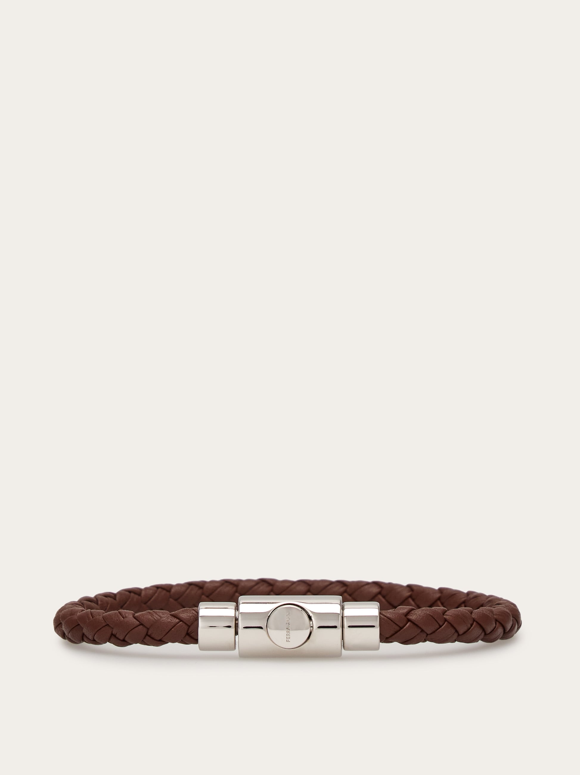 Braided leather bracelet (20cm) - Men | Ferragamo