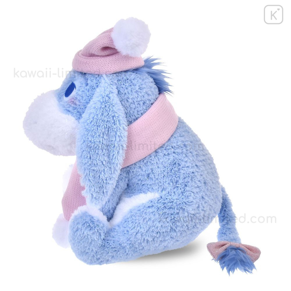 Japan Disney Store Plush Toy - Eeyore : Winter Shiny Color Pink