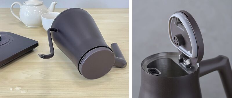 倒れてもお湯が漏れづらい新構造で安全性が大幅向上 「電気式バリスタ