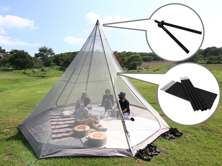 二股は悪くない、あ、テントの話ね。ワンポールテントのデッドスペース