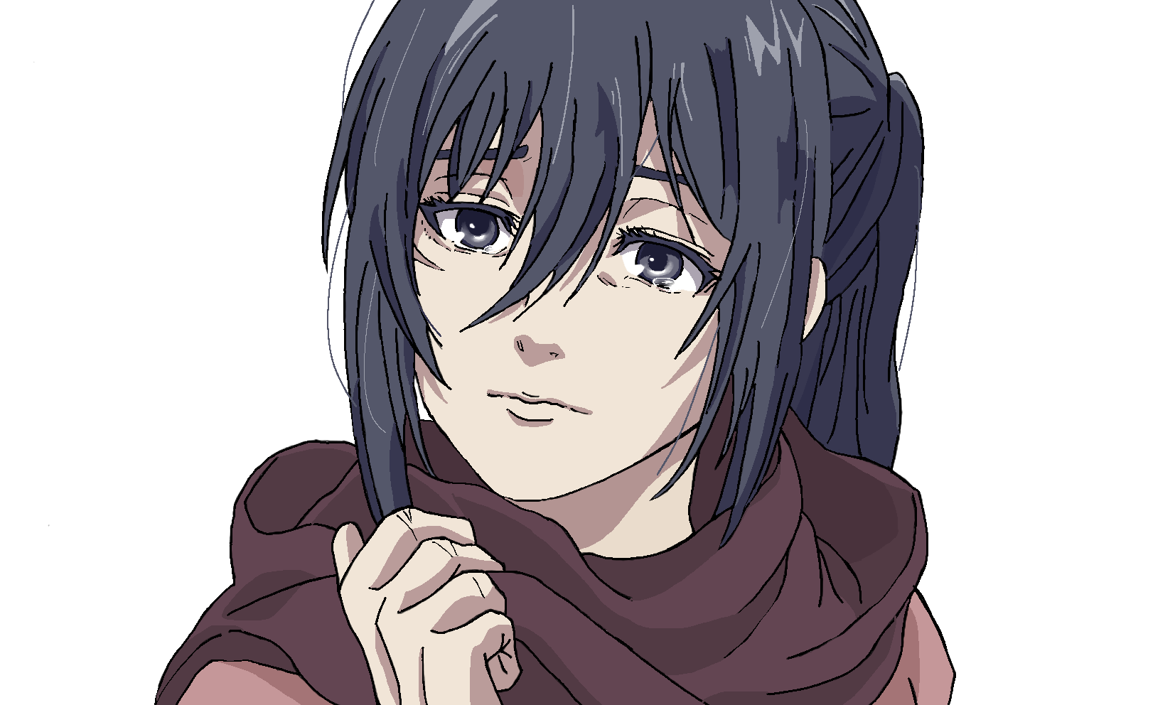 マフラーを巻いてくれてありがとう - ibisPaint