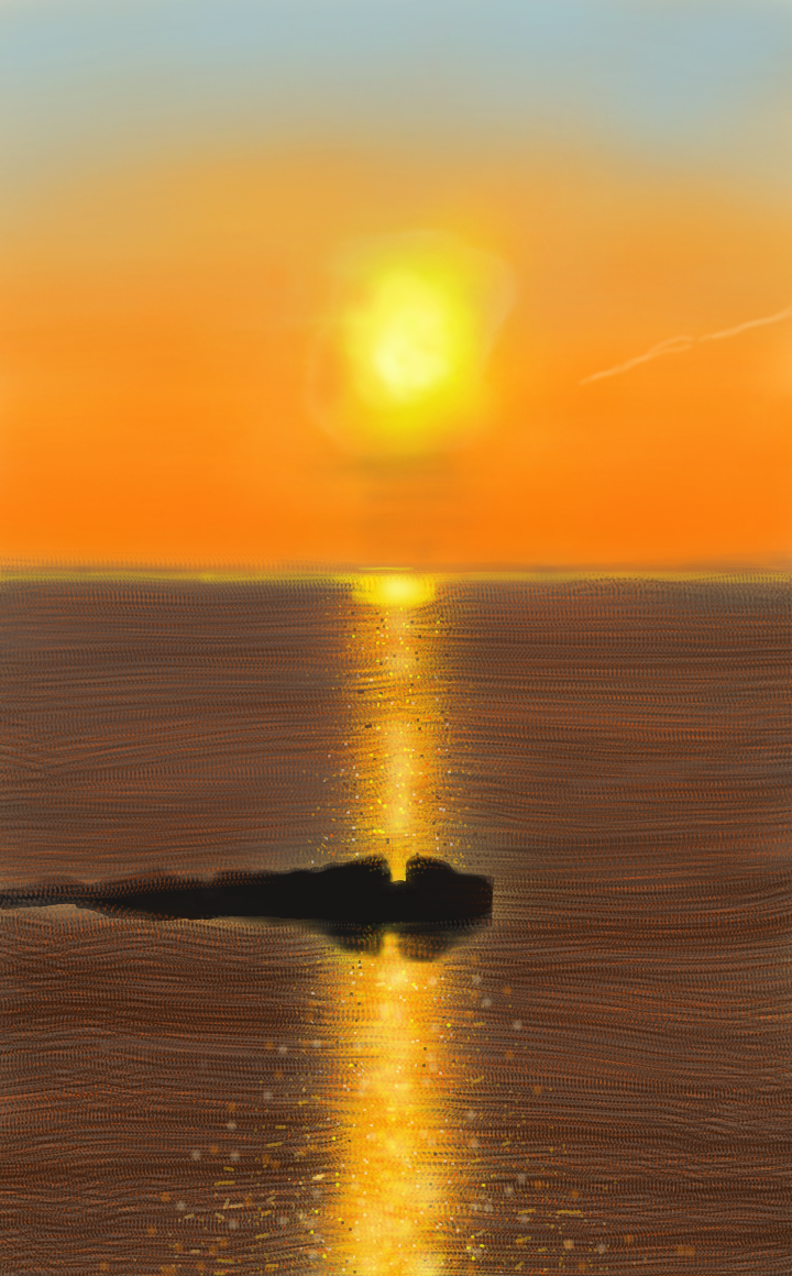 いつかの風景③ 夕暮れの海 - ibisPaint