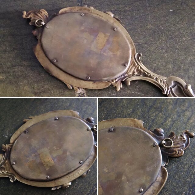 手鏡 ミラー ロカイユ装飾 アンティーク 050044 | iichi 日々の暮らし