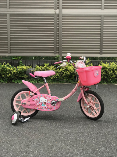 商談中】子供自転車ブリジストン14インチキティちゃん女の子ピンク補助