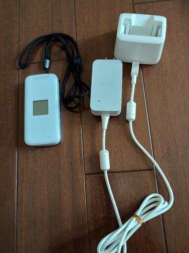 値下げ]ドコモらくらくホンF-01M 充電器とストラップ付 (ナミキチ