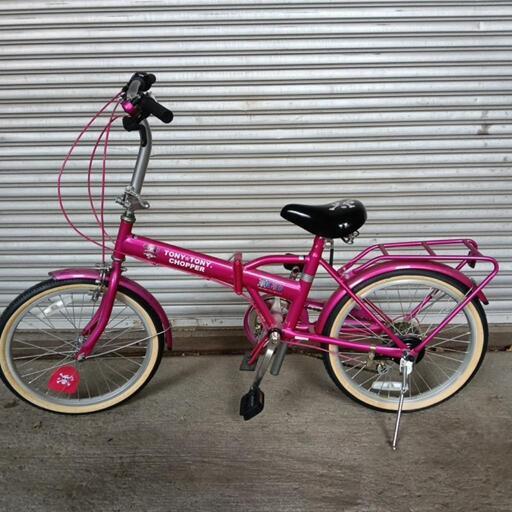 埃は被ってますが状態良好！ワンピース折りたたみ自転車 (北海道