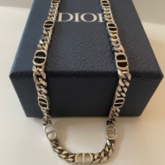 美品 ディオール dior CDロゴ モチーフ ネックレス シルバー チェーン