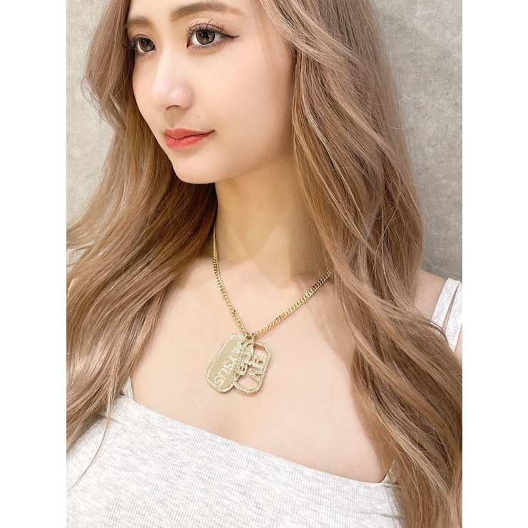 JEYSUSラインストーンドッグタグネックレス[品番：MKSW0057659]｜GYDA