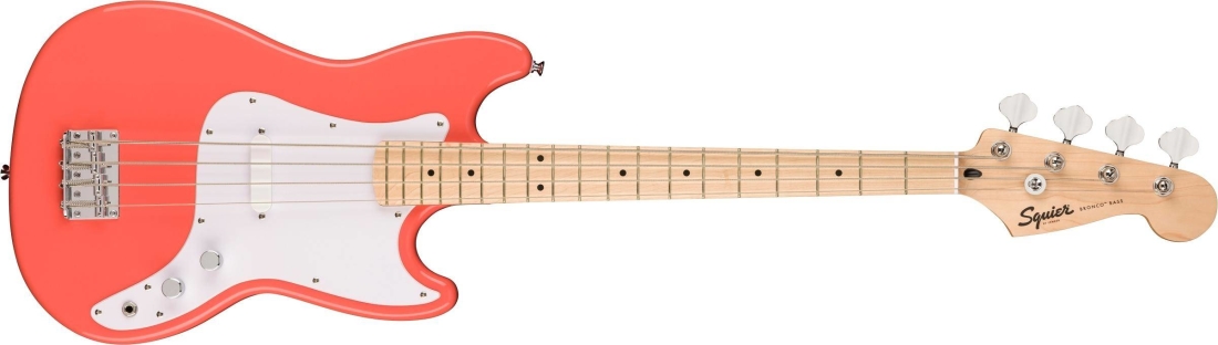 Squier Sonic Bronco Bass, Maple Fingerboard - Tahitian Coral