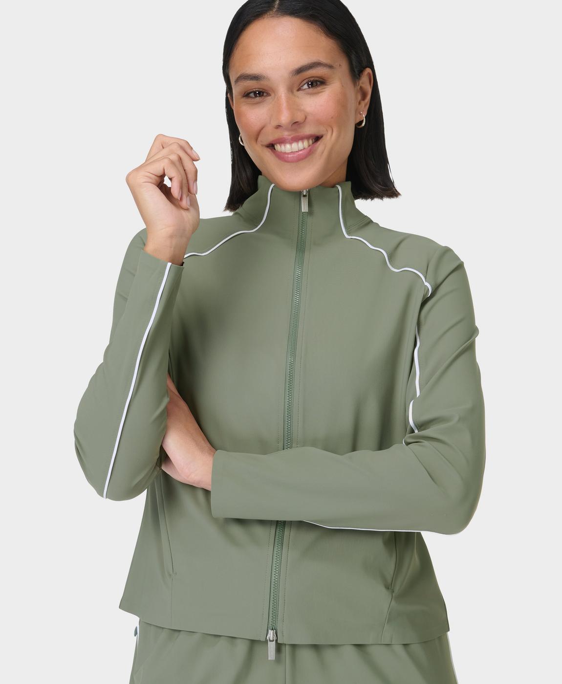 Anytime Explorer Zip Up - Willow Green | Sweaty Betty