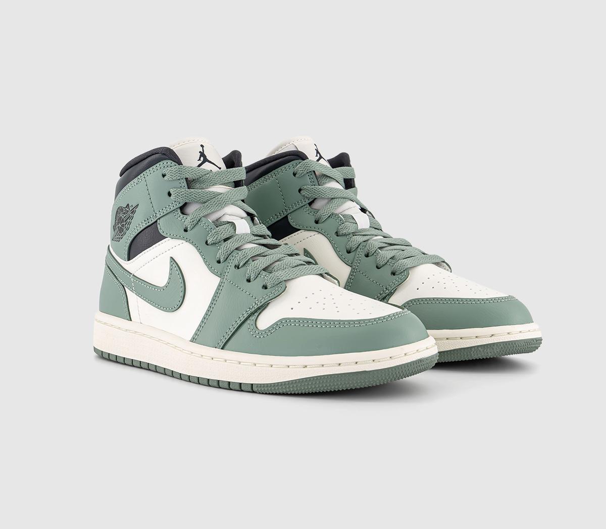 Jordan Air Jordan 1 Mid Trainers Sail Jade Smoke Anthracite