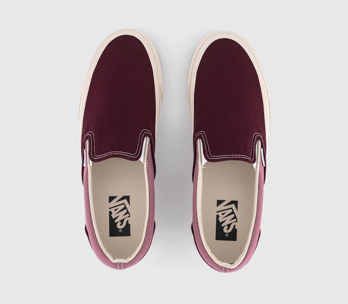 Vans Slip On 98 Reissue Trainers Lx Bmx Maroon Pink - Men's Trainers