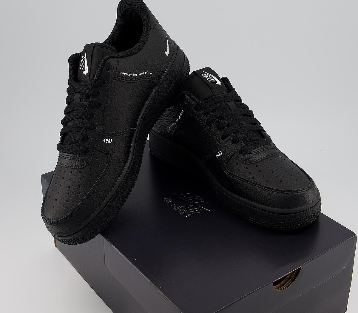 Nike Air Force 1 Utility Black White Scribble - Unisex Sports