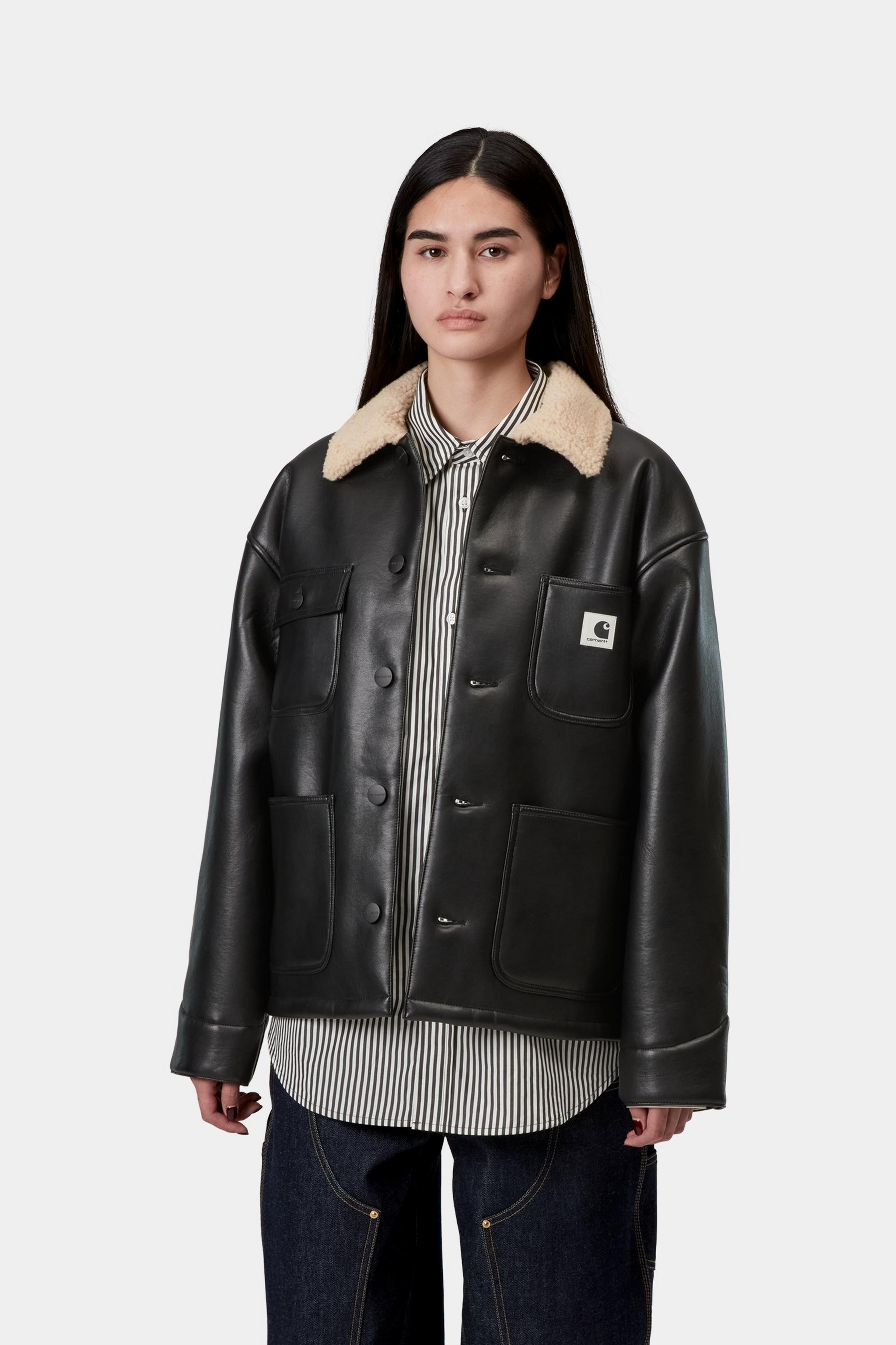 Carhartt WIP W' Shepton OG Michigan Coat, Black / Natural