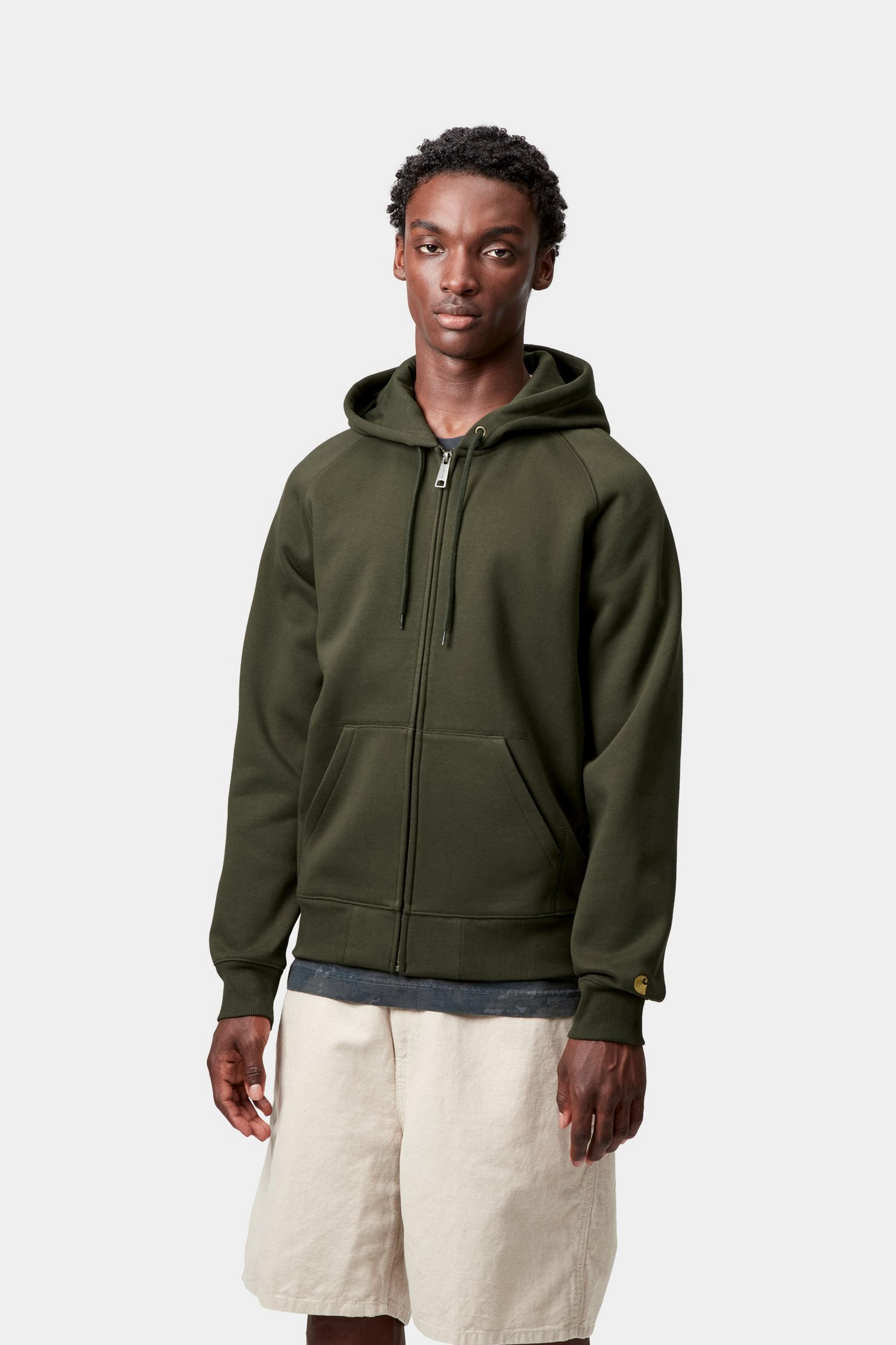 Carhartt WIP Hooded Chase Jacket, Olive / Gold | Official Online Store