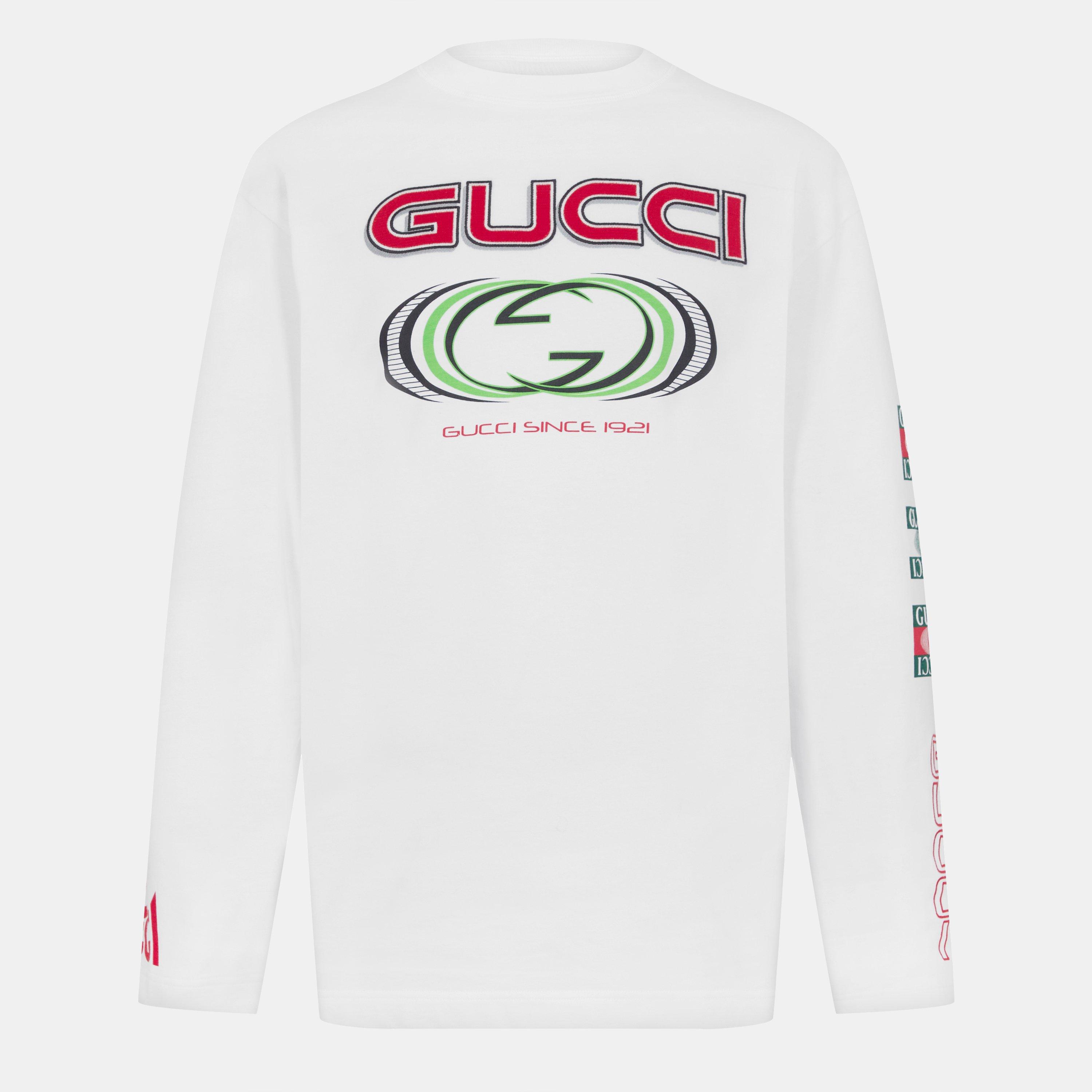 Gucci Logo Print Long Sleeve T-Shirt | Cruise Fashion