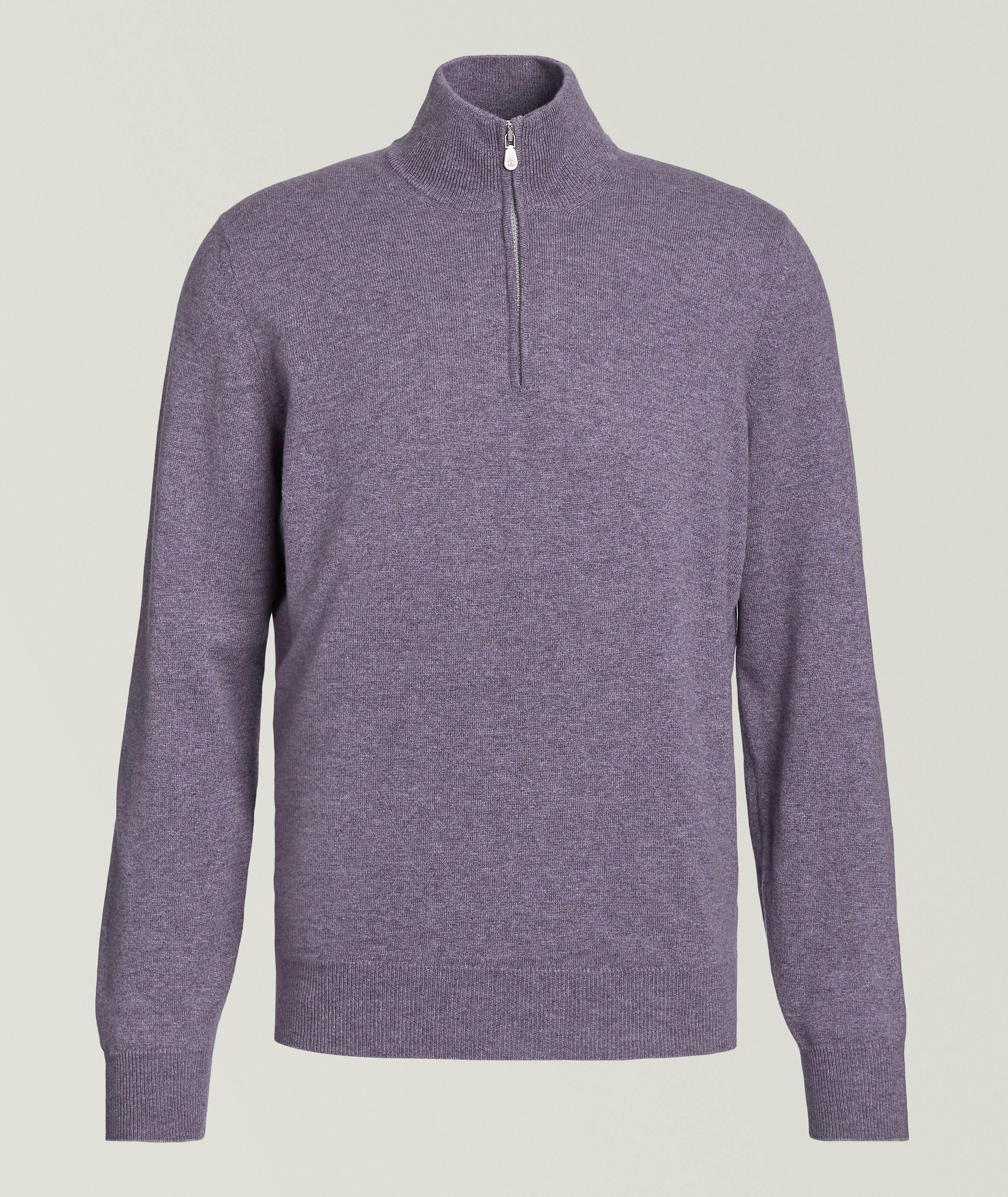 Brunello Cucinelli Cashmere Quarter-Zip Sweater | Sweaters & Knits