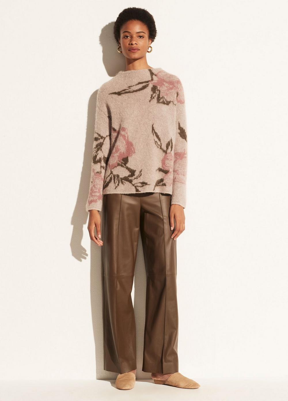 Rose Jacquard Funnel Neck in Vince Products Women | Vince