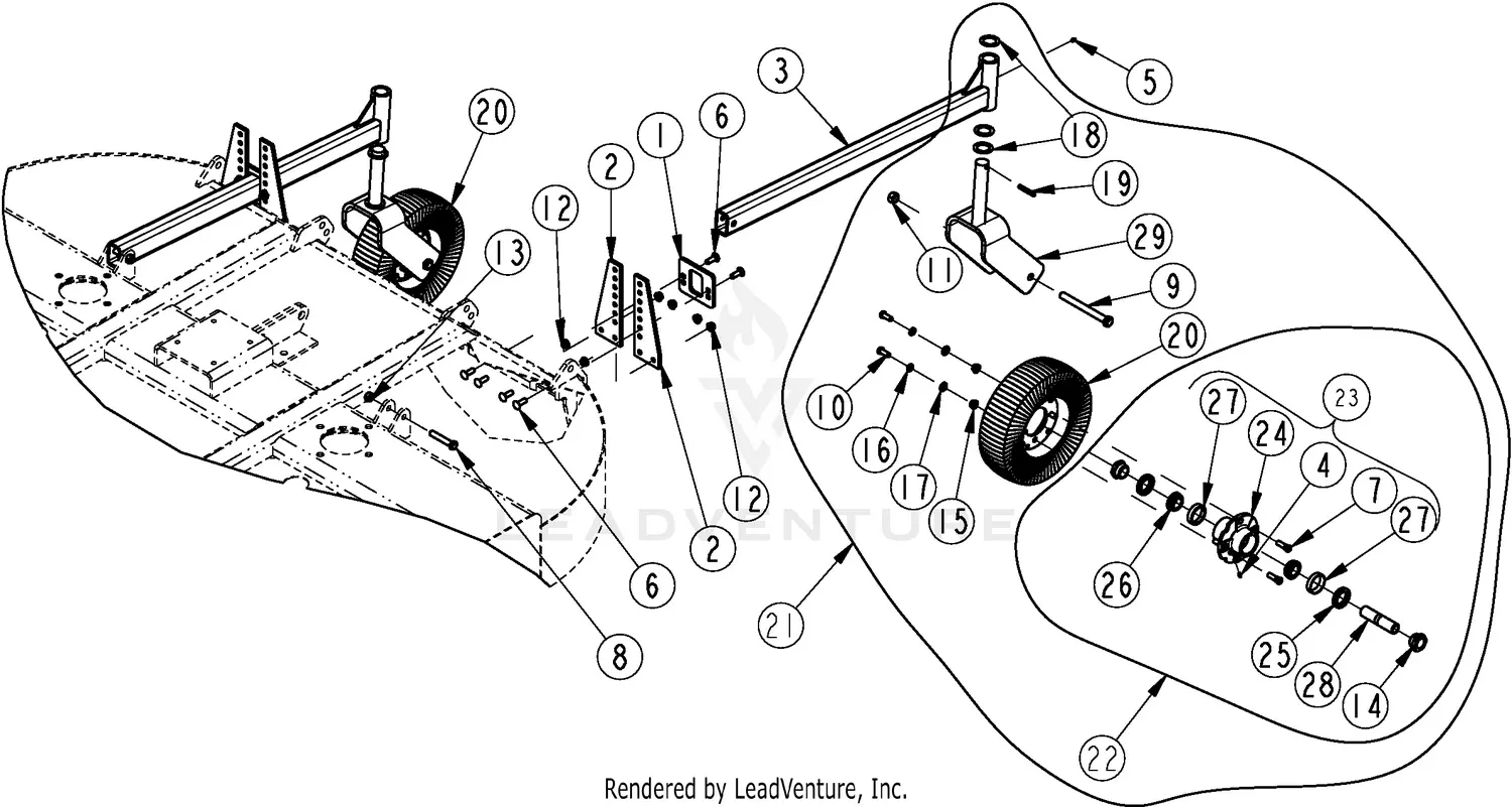 Land Pride RCR2596 Parts Diagrams