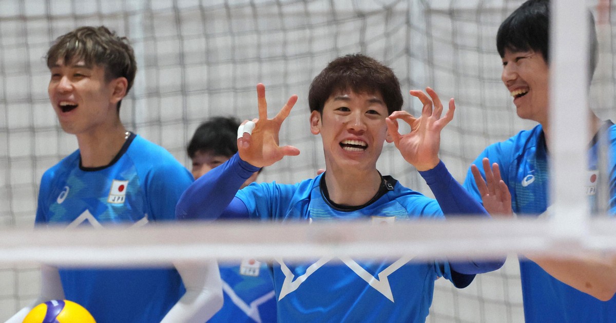 バレー男子日本代表、本番会場で初練習 ブラン監督「サーブが鍵