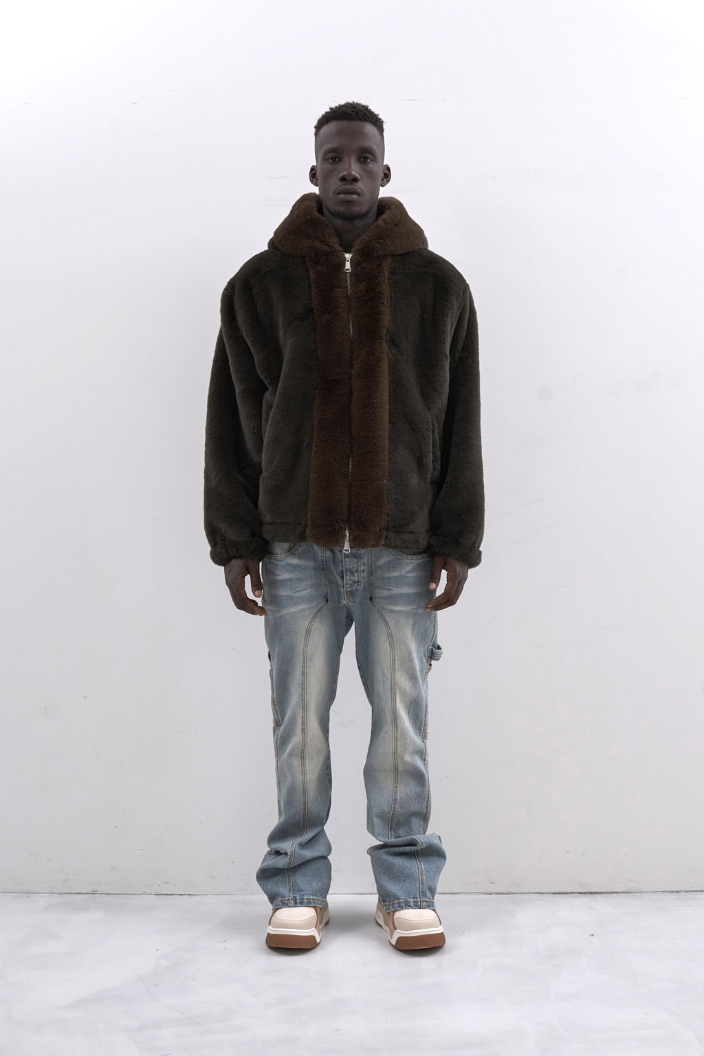 FAUX FUR JACKET - OLIVE - MLVINCE