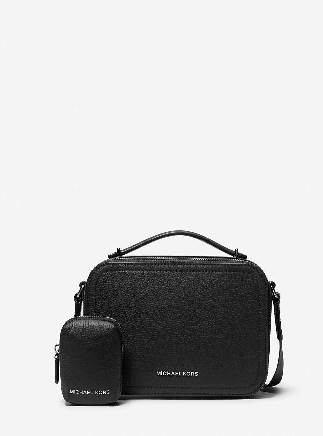 HUDSON ペブルレザー クロスボディ ウィズ ポーチ | メッセンジャー