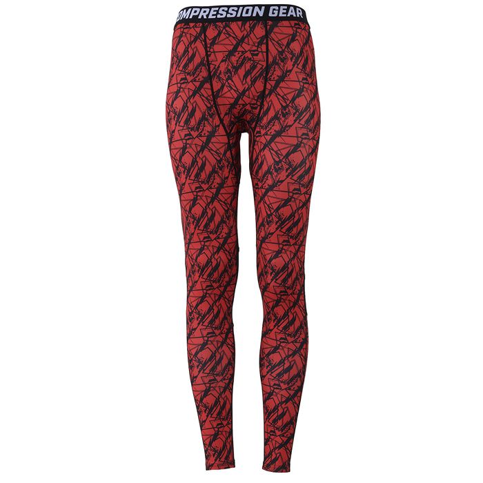 ナフコ 接触冷感コンプレッションスパッツ 21SS-NF-015 レッド柄 Lの