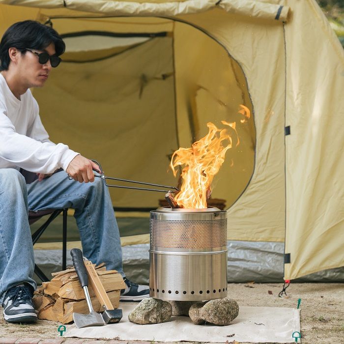 ナフコ フレイムストーブMAXMINI-MESH NF-BMAX-MIMEの通販｜焚き火台