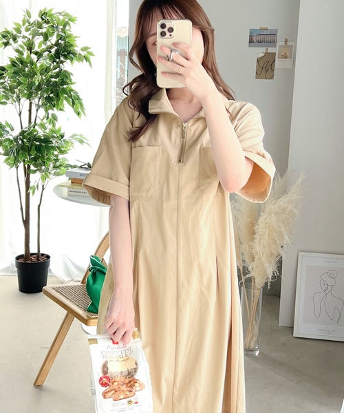 JaVaジャバ 別注》大人のワークテイスト。コットンライクハーフジップ