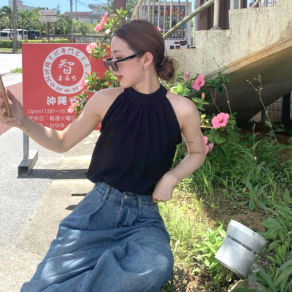 ホルターネックノースリーブブラウス | ファッション通販サイト NUGU