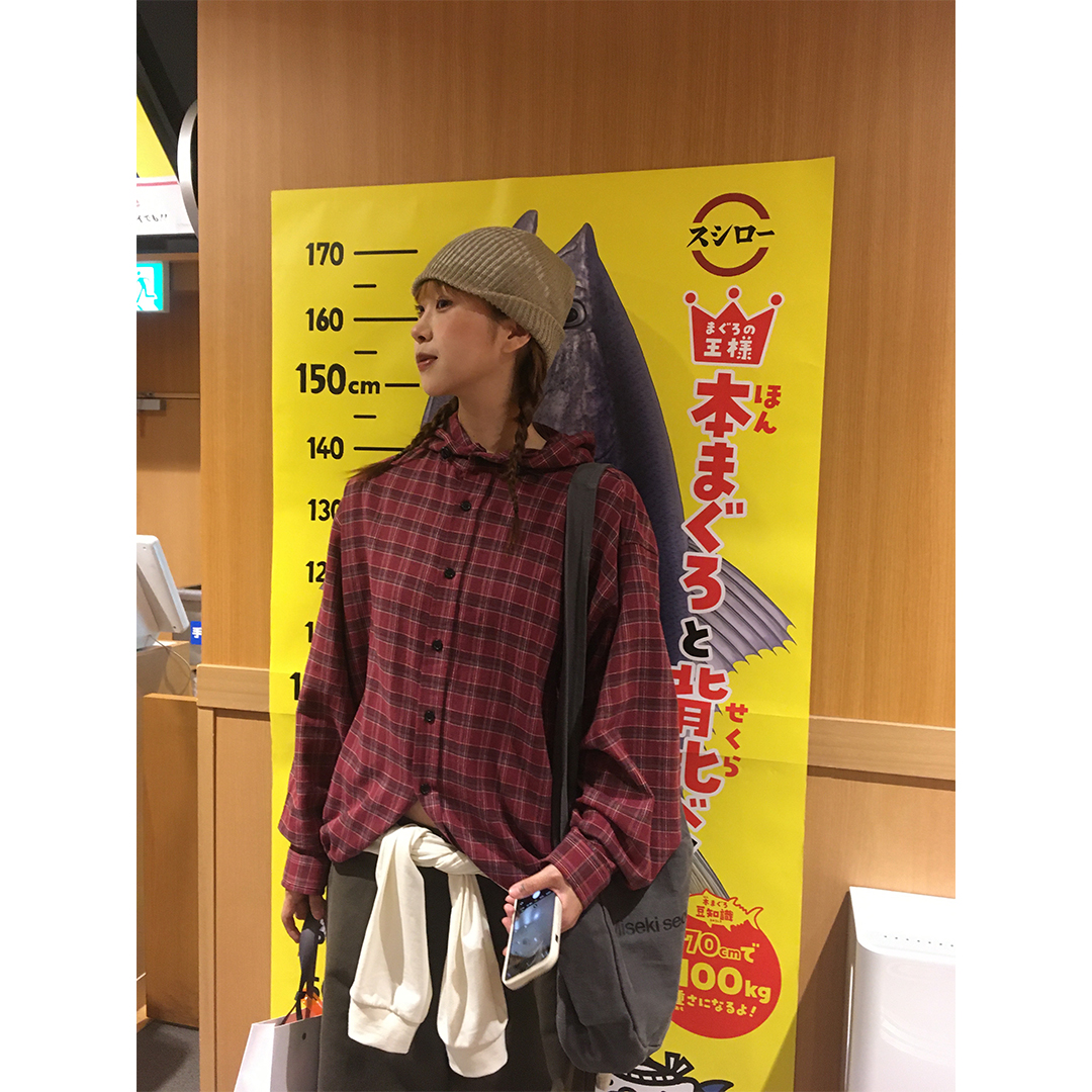 ストリングチェックフード付きシャツ | ファッション通販サイト NUGU