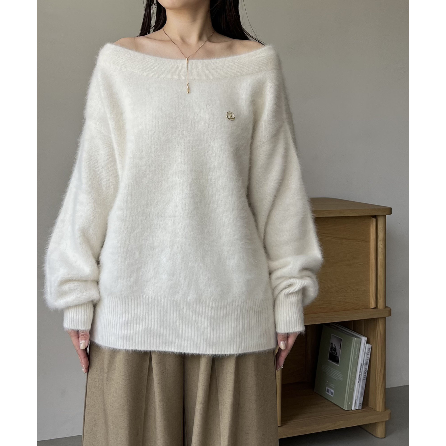 C.L】FOXカシミアボートネックニット | ファッション通販サイト NUGU