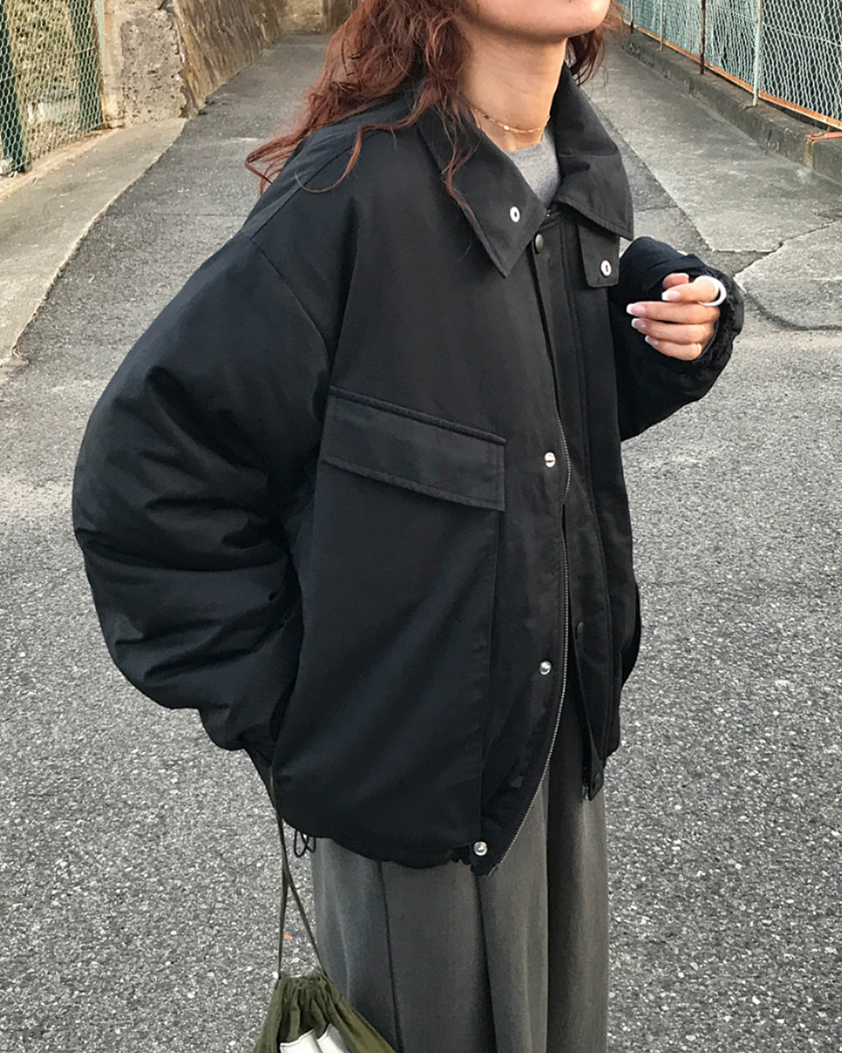 ORIGINAL) ワイドポケットミリタリーパディングジャケット