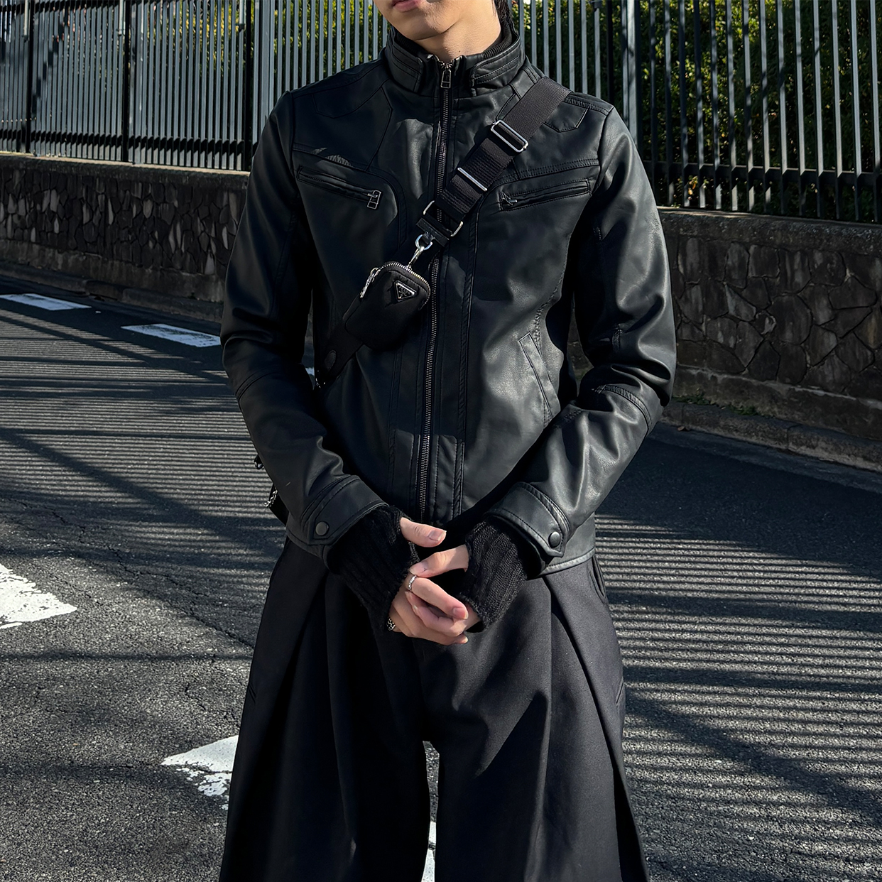 ヴィンテージY2Kヴィーガンレザージャケット | ファッション通販サイト