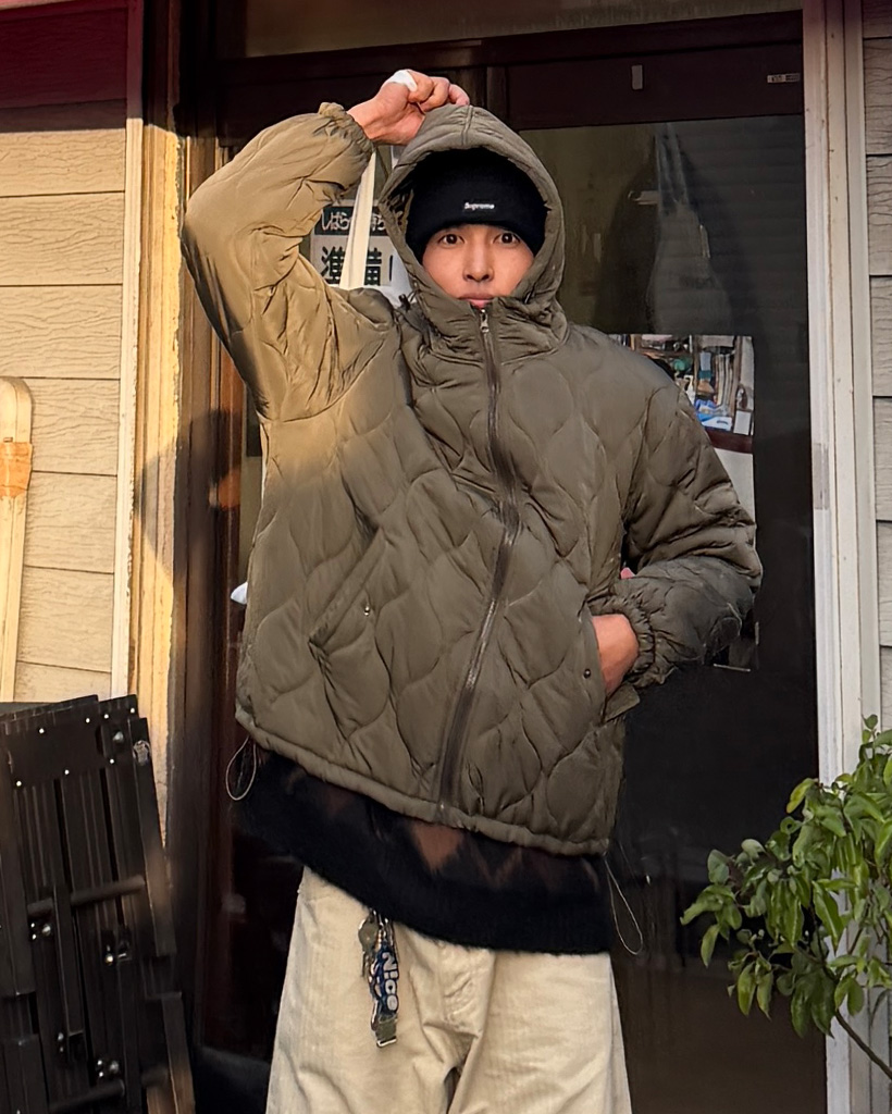 ウェーブキルティングフードパディング | ファッション通販サイト NUGU