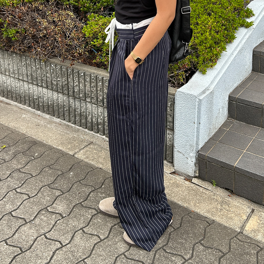 ユニークストライプスラックス | ファッション通販サイト NUGU