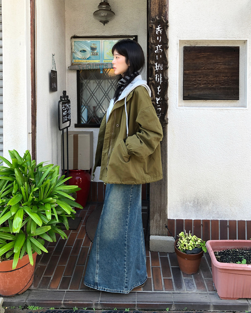 累計販売1,000本]マキシスリットデニムロングスカート | ファッション