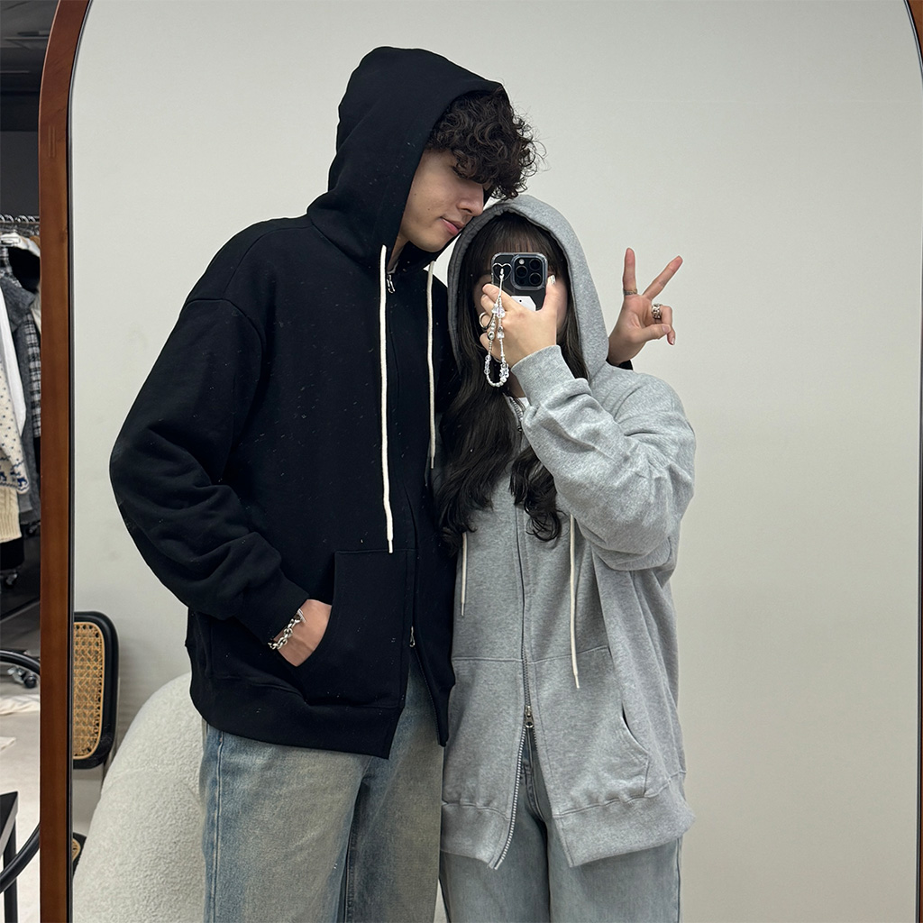 ユニセックス) 無地ジップパーカー | ファッション通販サイト NUGU