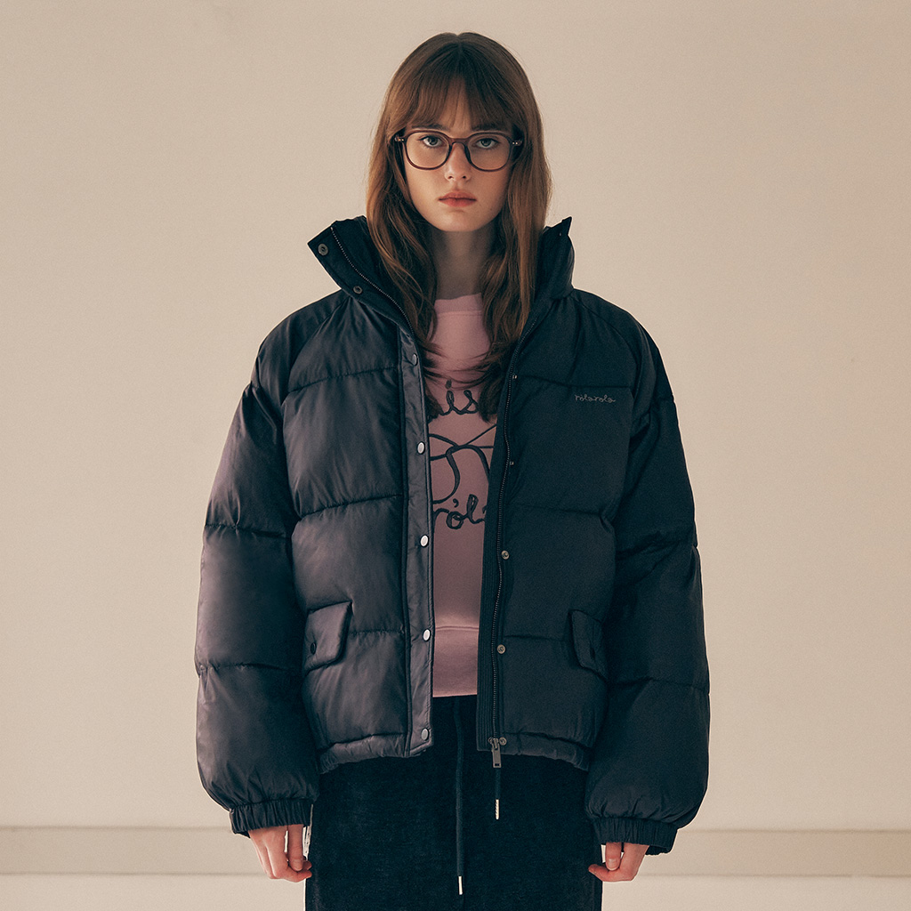 RIBBON WELLON PADDING BLACK | ファッション通販サイト NUGU