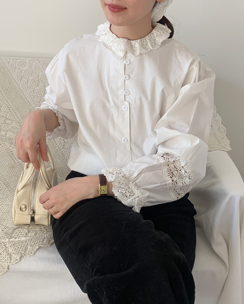 レースフリルブラウス | ファッション通販サイト NUGU