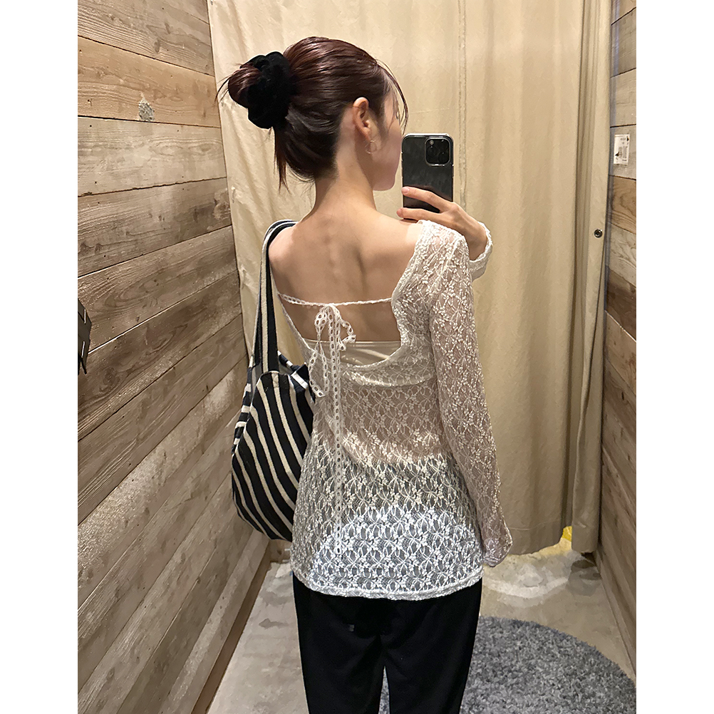 シースルーレースレイヤードTシャツ | ファッション通販サイト NUGU