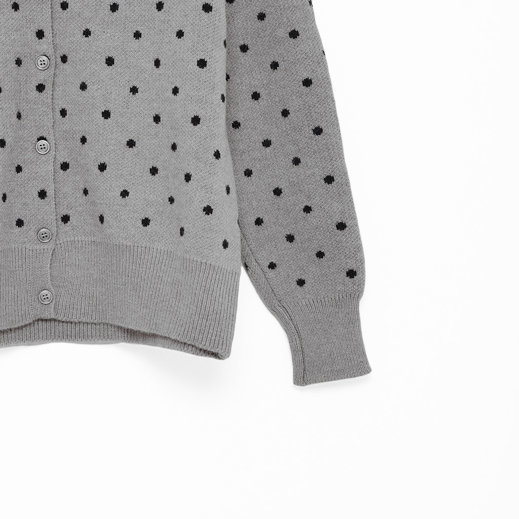 ドット柄ニットカーディガン | ファッション通販サイト NUGU