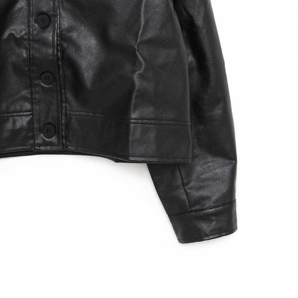 カジュアルショートレザージャケット | ファッション通販サイト NUGU