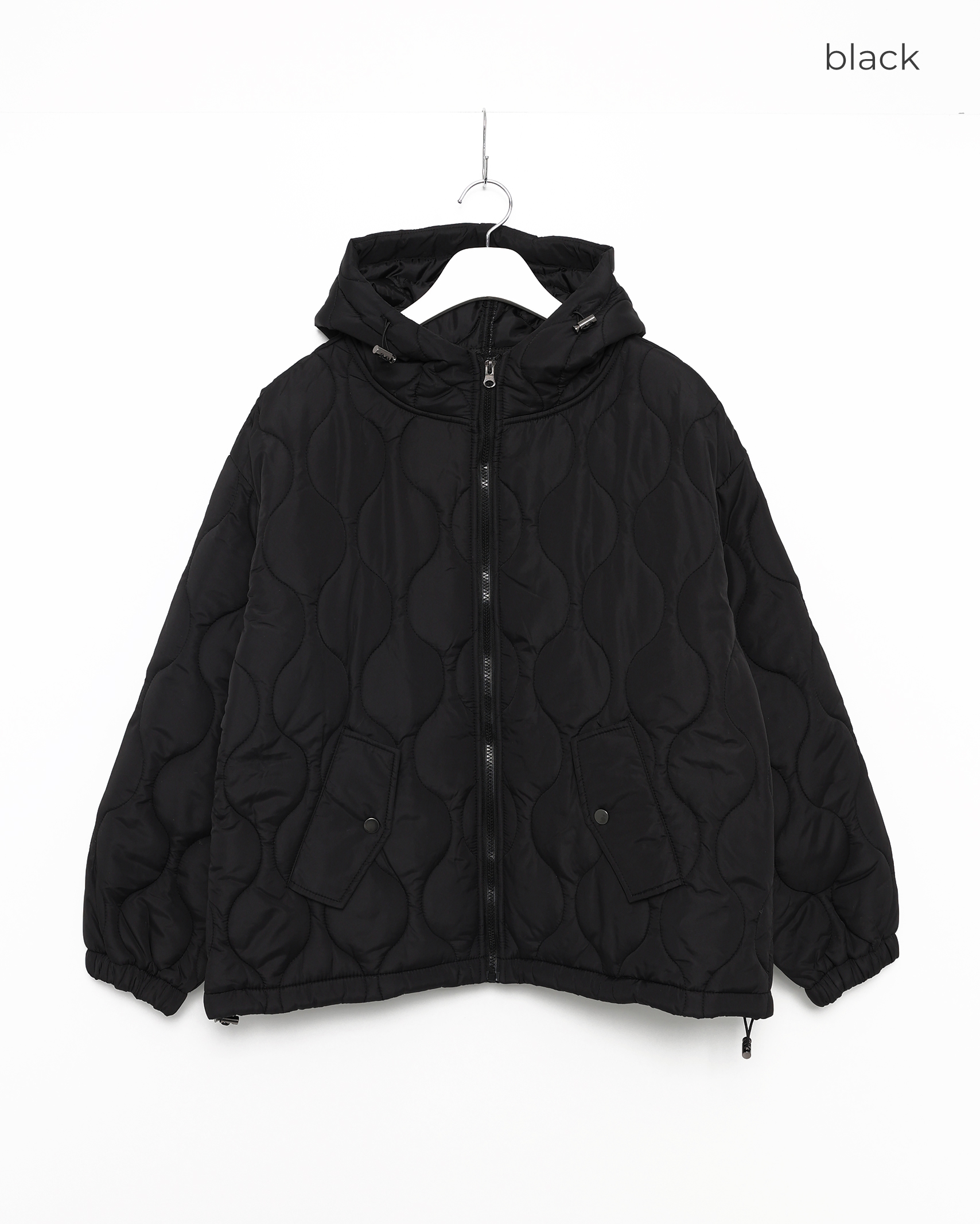 ウェーブキルティングフードパディング | ファッション通販サイト NUGU
