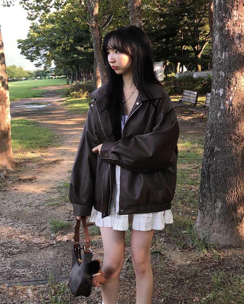 オーバーサイズレザージャケット | ファッション通販サイト NUGU
